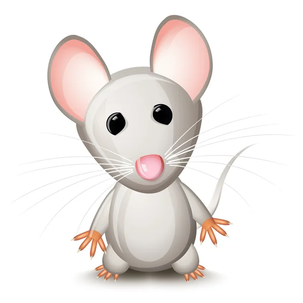 Little gray mouse — Stock Vector