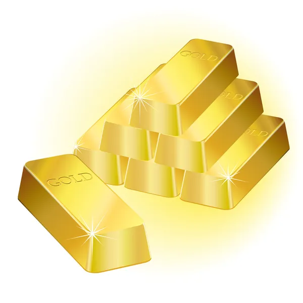 Barras de ouro — Vetor de Stock