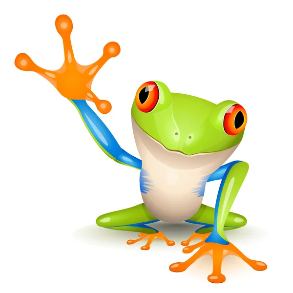 树的小青蛙 — 图库矢量图片