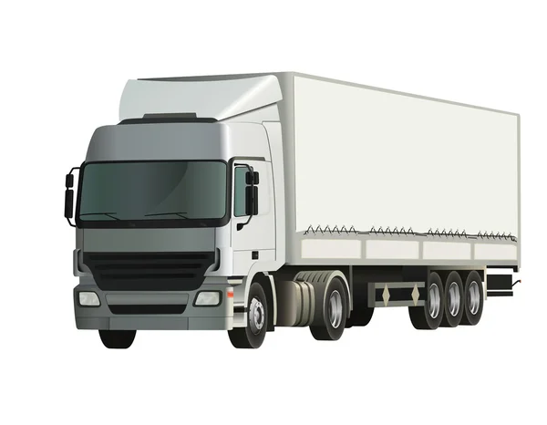 Vrachtwagen met oplegger — Stockvector