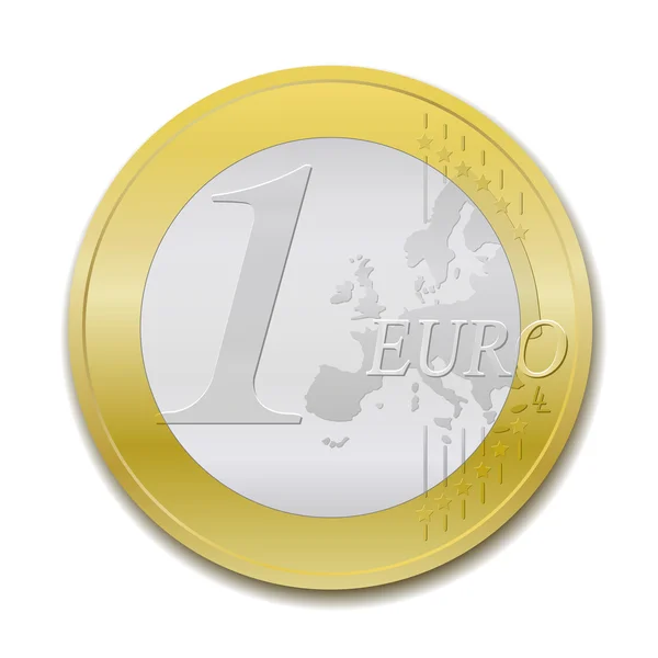1 euro para — Stok Vektör