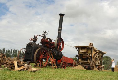 Vintage harvest scene clipart