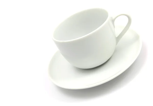 Üres fehér kávéscsésze — Stock Fotó