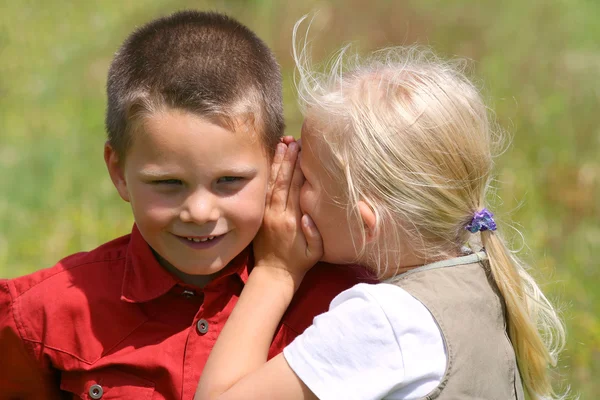 stock image Whispering and smiling