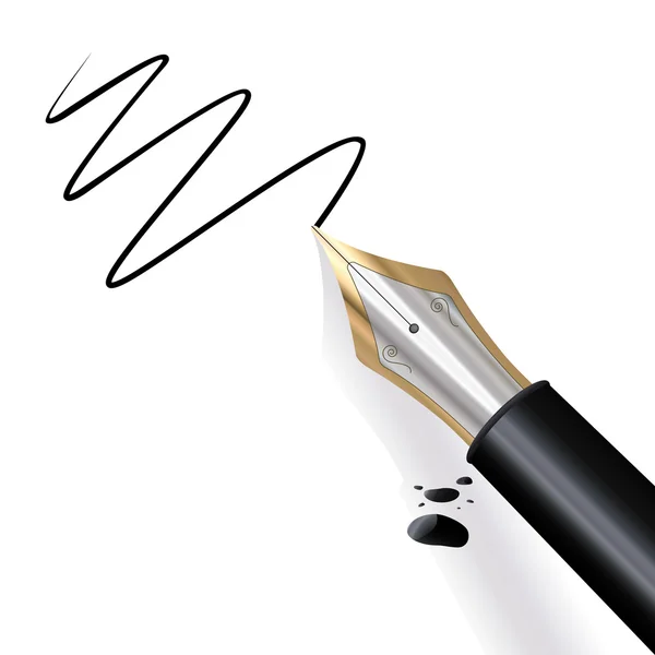 Yazma dolma kalem — Stok Vektör