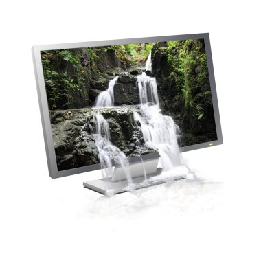 Waterfall flowing screen clipart