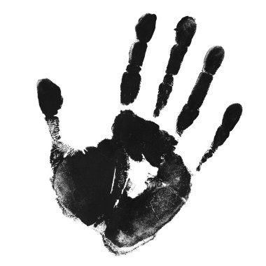 Print of hand clipart