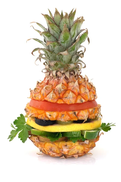 Pineapple burger Stock Picture