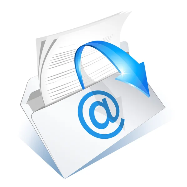 E-mail lezen — Stockvector