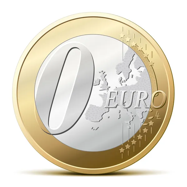 0 euro para — Stok Vektör