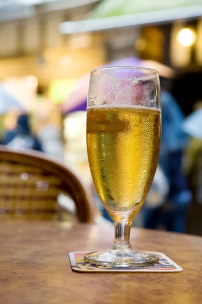 stock image Golden beer on the terrace