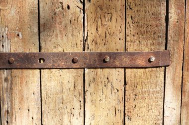 Weathered Wood with Rusty Hinge clipart