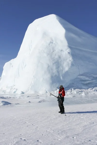 Alpiniste sur l'Antarctique — Photo