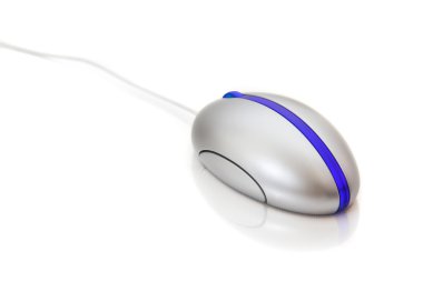 Blue Optical mouse clipart