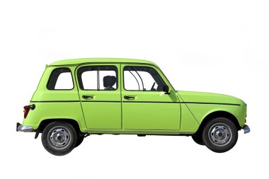 Green classic car clipart