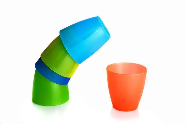 Bicchieri di plastica — Foto Stock