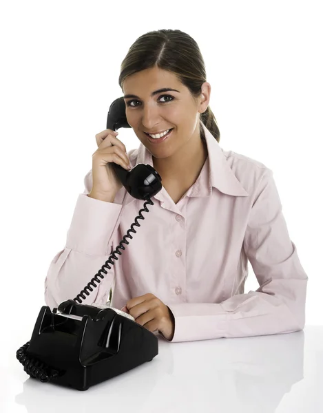 Speaking at the phone — Stock Photo, Image