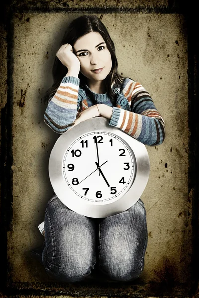 Relógio Mulher — Fotografia de Stock