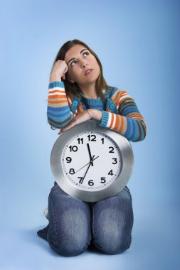 Clock Woman clipart