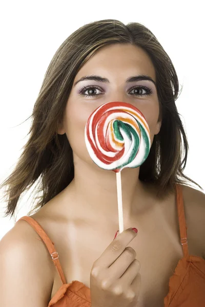 Lollipop flicka — Stockfoto