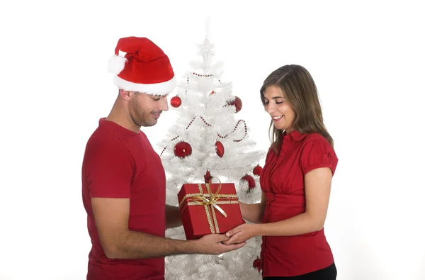 Boldog karácsonyt pár — Stock Fotó