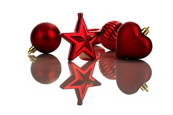 Röd christmas ornament Stockfoto