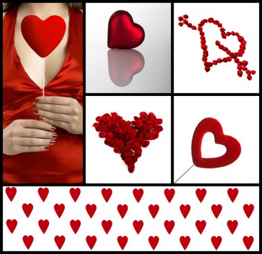 Valentine collage clipart