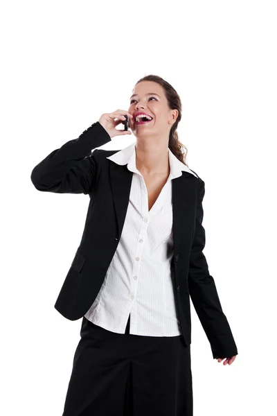 Empresária falando ao telefone — Fotografia de Stock
