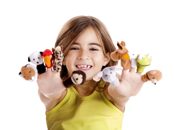 Giocare con le marionette — Foto Stock