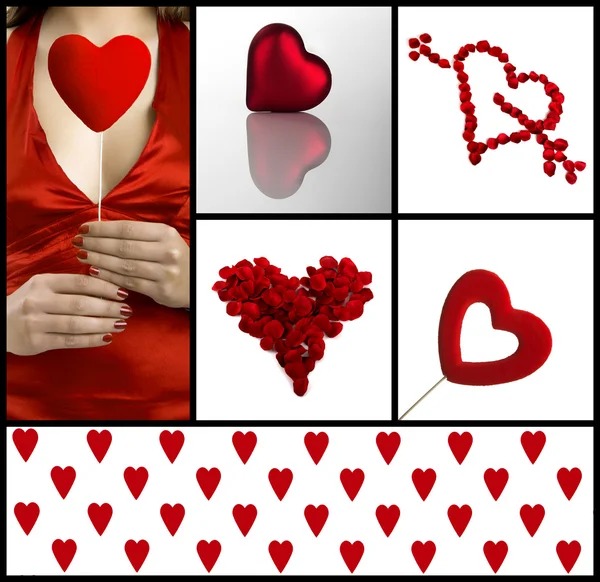Valentijn collage — Stockfoto