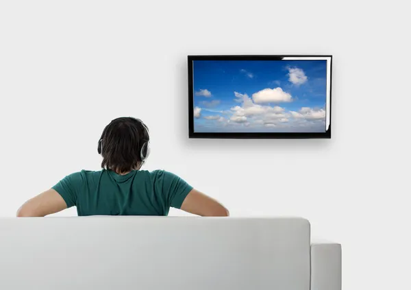 Watching tv — Stock Photo, Image