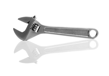 Wrench toll isolated on white background with reflection clipart