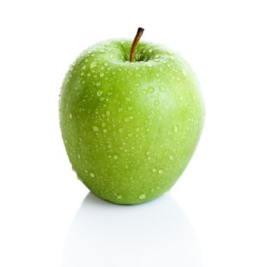 Beyaz bir arka plan üzerinde izole taze elma