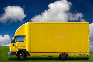 Yellow truck clipart