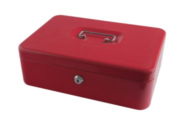 Red Box isolated in a white background clipart