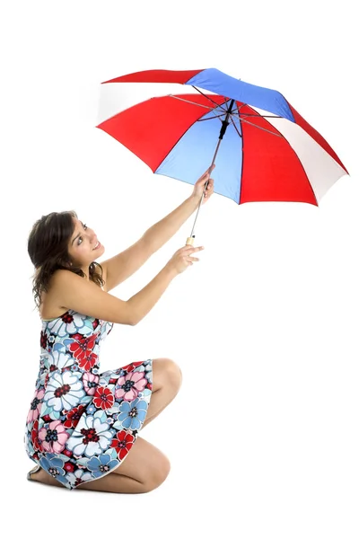 Kobieta parasol — Zdjęcie stockowe