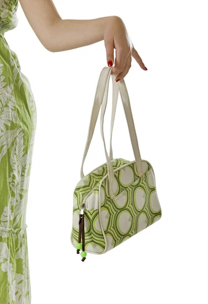 Donna con la borsetta — Foto Stock