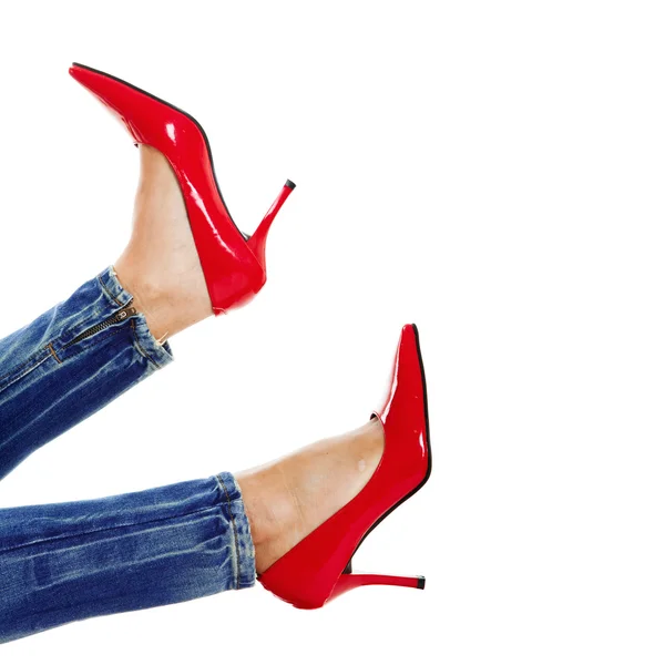 Sexy rote Schuhe — Stockfoto