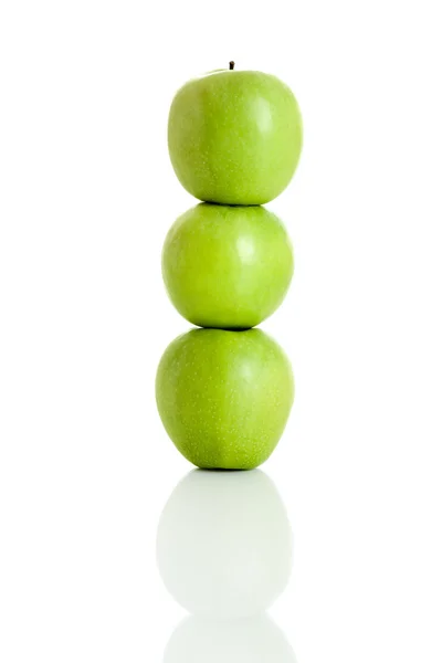 stock image 3 fresh apple isolated over white background