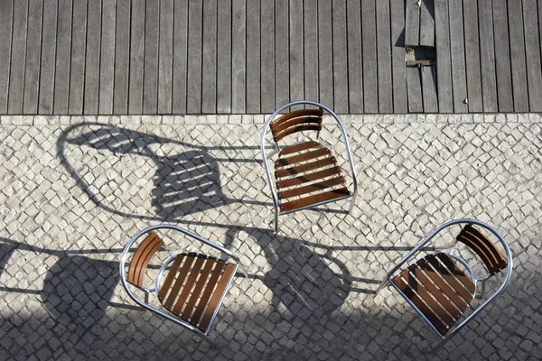 Top View Chairs Restaurant — Stock Photo, Image