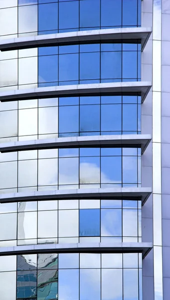 Picture Futuristic Glass Building Reflections — Stock Photo, Image