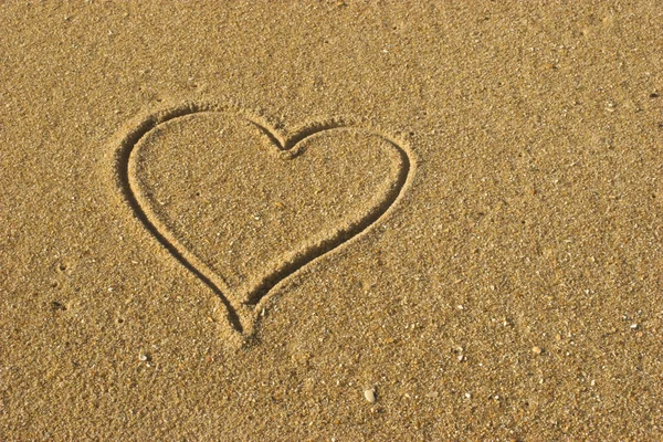 Obrázek Zprávy Lásky Zlatého Písku — Stock fotografie