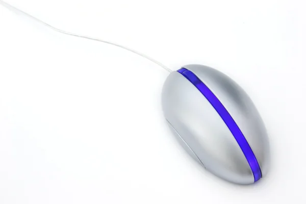 Blue Optical Mouse Isolated White Background — Stock Photo, Image