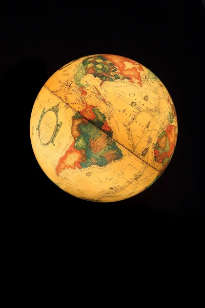 Globe Terrestre Iluminé Dans Obscurité — Photo