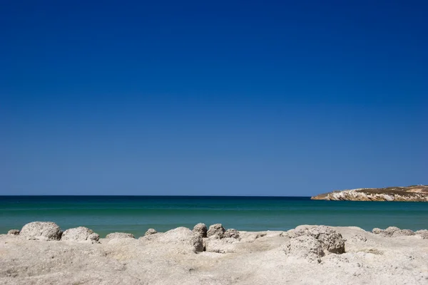Paisagem Imagem Uma Bela Praia Com Água Azul Turquesa — Fotografia de Stock