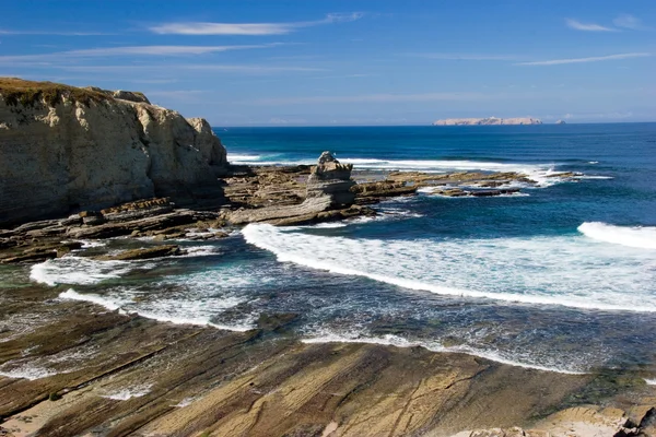 Paisaje Una Hermosa Playa Con Rocas — Foto de Stock