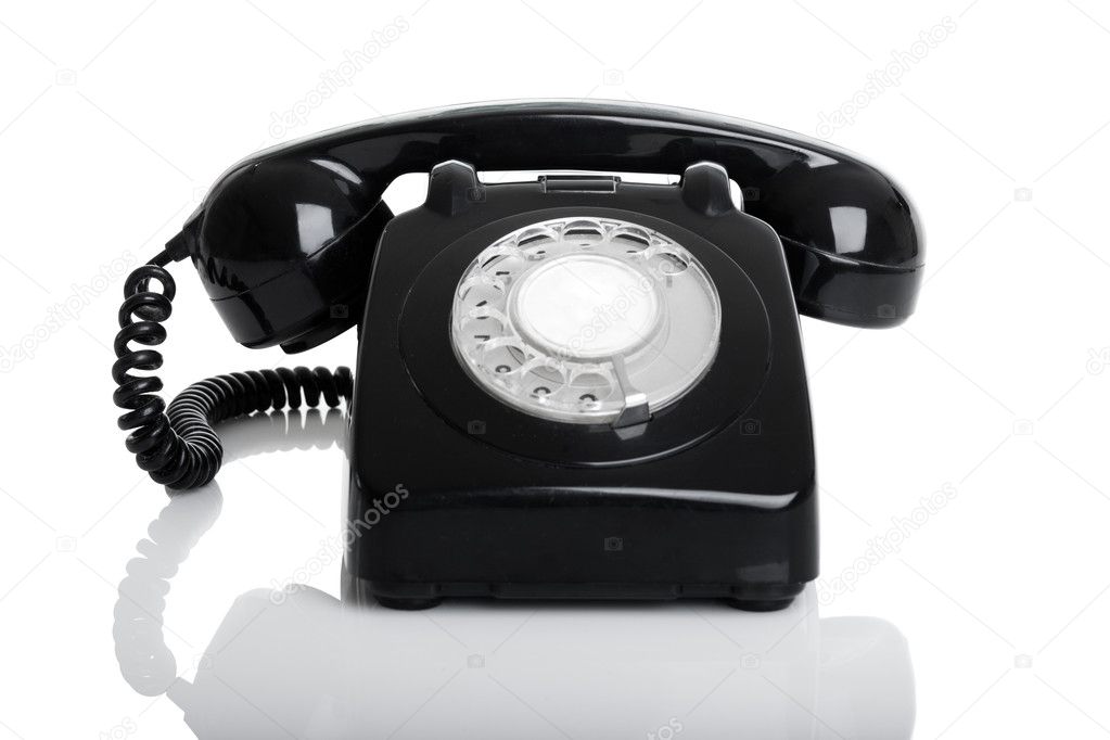 Nice vintage telephone perfectly isolated over a white background