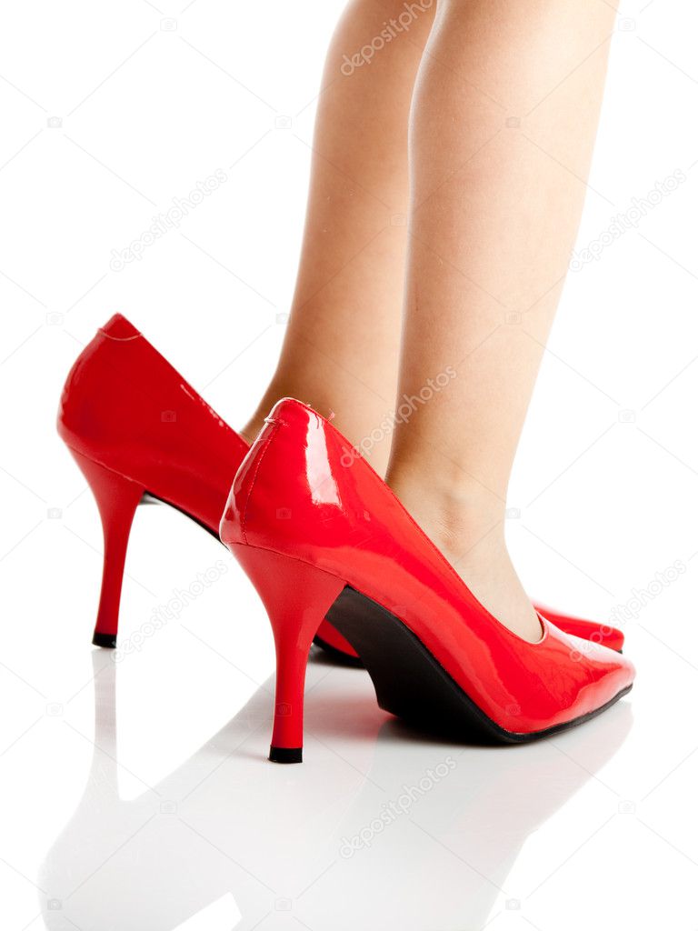 Playing with the red shoes — Stock Photo © ikostudio #4939236