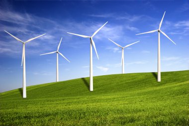 Wind turbines clipart