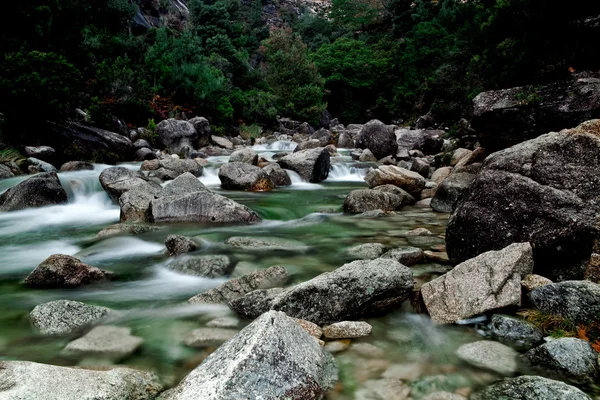 Hermoso Río Que Fluye Por Las Piedras — Foto de Stock